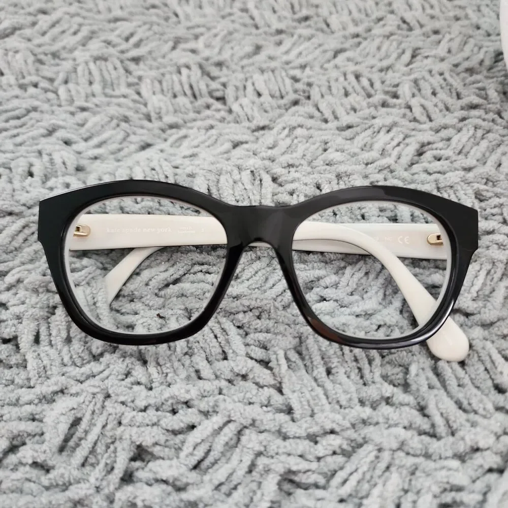 Kate Spade New York Jerri/S 80790 50-18 Cat Eye Eyeglasses Frame Black Ivory